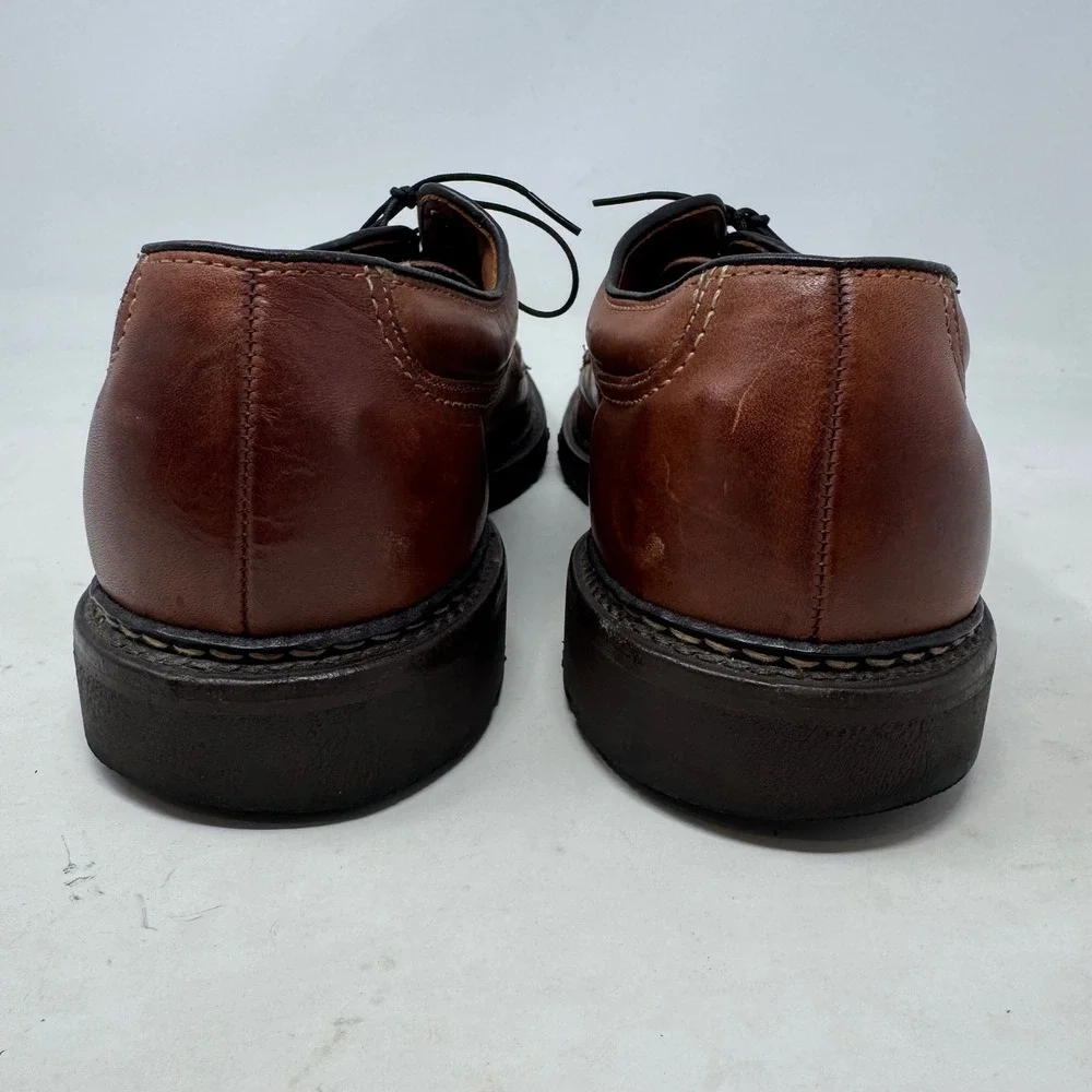 Allen Edmonds Wilbert Brown Leather Split Toe Derby Shoes Mens 11.5 B 1951